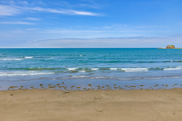 Lnadscape of the Abashiri Beach in Hokkaido, Japan