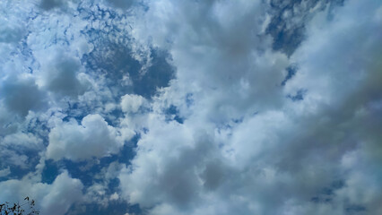 Beautiful blue sky with clouds.