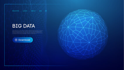 Technology sphere digital background. Cloud technology vector illustration. Sphere shield vector illustration.