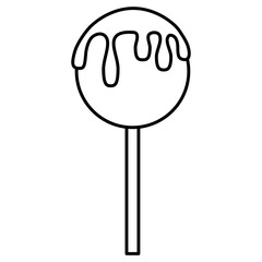 Candy lollipop icon line style isolated vector