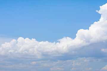 Naklejka na ściany i meble blue sky with white clouds with space for text