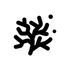 Simple coral icon, Vector outline icon on white background.