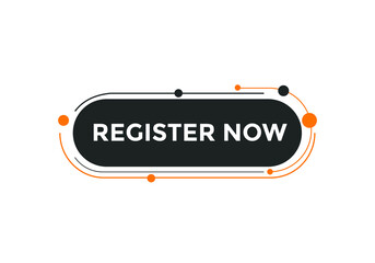 Register Now button. Register Now web templates. Social Media banner.
