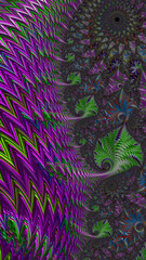 Artistic and imaginative digitally designed abstract 3D fractal background