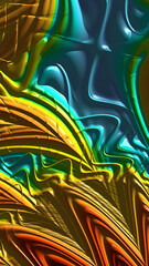 Artistic and imaginative digitally designed abstract 3D fractal background