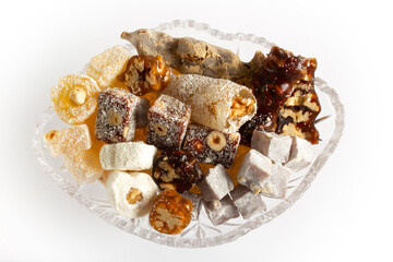 Various Turkish delights in the sugar bowl