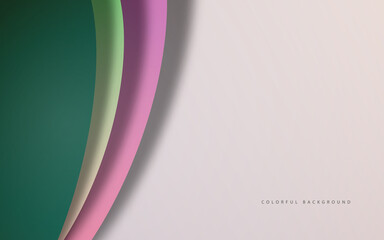 Abstract papercut multicolor background