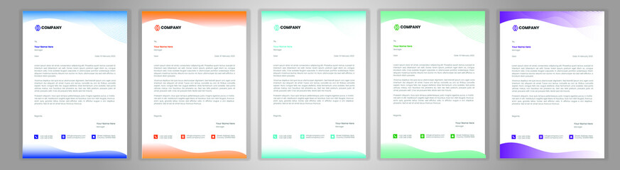 New Corporate And Creative Professional Business Elegant,Modern letterhead template design in minimalist style a4