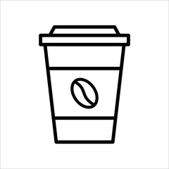 cup of coffee icon vector design template simple and clean