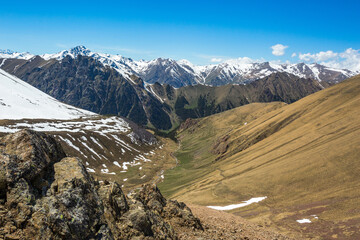 Caucasus Mountains landscape. Karachay-Cherkessia, Russia