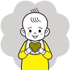 ハートを持つ赤ちゃん