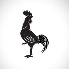 Vector of cock or rooster design on white background. Easy editable layered vector illustration. Farm Animals.
