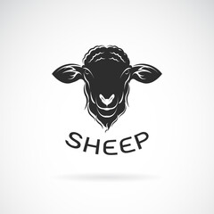 Vector of a sheep head design on white background. Easy editable layered vector illustration. Farm Animals.