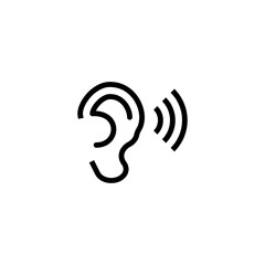 ear icon vector design templates