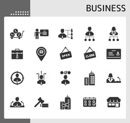 business 2 icon set, isolated glyph icon, perfect for web, graphic design, social media, UI, mobile app, EPS vector illustration
