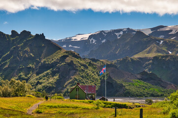 Skagfjörðsskáli hut, Thorsmork, Iceland
