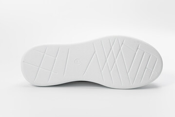 White shoes on gray and white background
