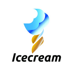Lovely Ice Cream Shop and Beverage Logo