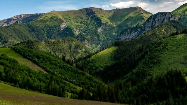 Peaks of Slovak Tatra mountains.