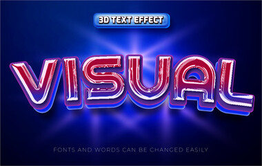 Visual shiny gaming 3d editable text effect template