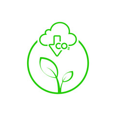 reducing CO2 emissions to stop climate change. green energy background	