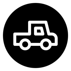 pickup car glyph icon