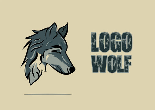 wolf mascot logo vector ( LOGO WOLF )