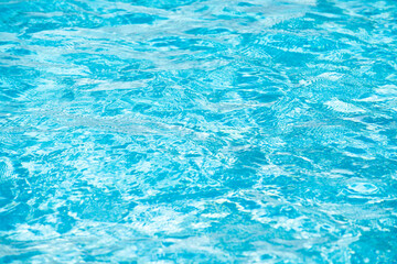 Fototapeta na wymiar Water in swimming pool, background with high resolution. Wave abstract or rippled water texture.