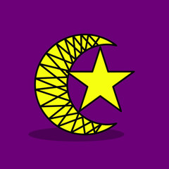 Vector illustration of Eid Islamic decoration knick-knacks