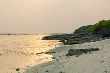 Lakshadweep, India - March 15, 2022: Sunset at Kalpeni Island Lakshadweep