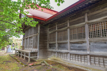 Abashiri Shrine in Abashiri City, Hokkaido, Japan. - obrazy, fototapety, plakaty