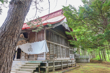 Abashiri Shrine in Abashiri City, Hokkaido, Japan.