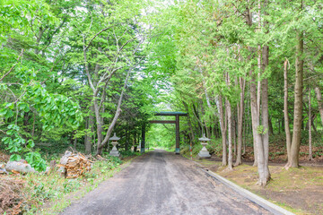 Abashiri Shrine in Abashiri City, Hokkaido, Japan.
