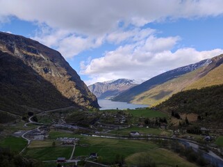 Fototapeta na wymiar Sognefjord view from Flam, Norway