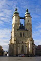Fototapeta na wymiar Church of St. Mary (or Marktkirche) in Halle, Germany 
