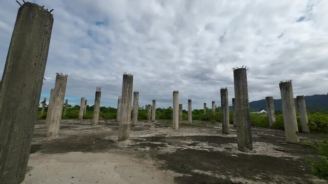walking on the unfinished Southwest Aceh modern market