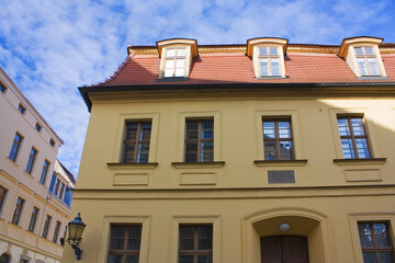 Fototapeta na wymiar Museum Handel House (or Hndel-Haus) in Halle