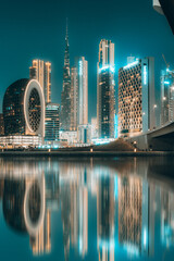 Dubai Skyline - obrazy, fototapety, plakaty