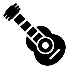 Naklejka premium Guitar glyph icon