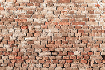Urban background, texture of an old brick wall