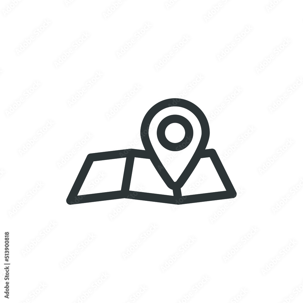 Aufkleber vector sign of the map pin symbol is isolated on a white background. map pin icon color editable.