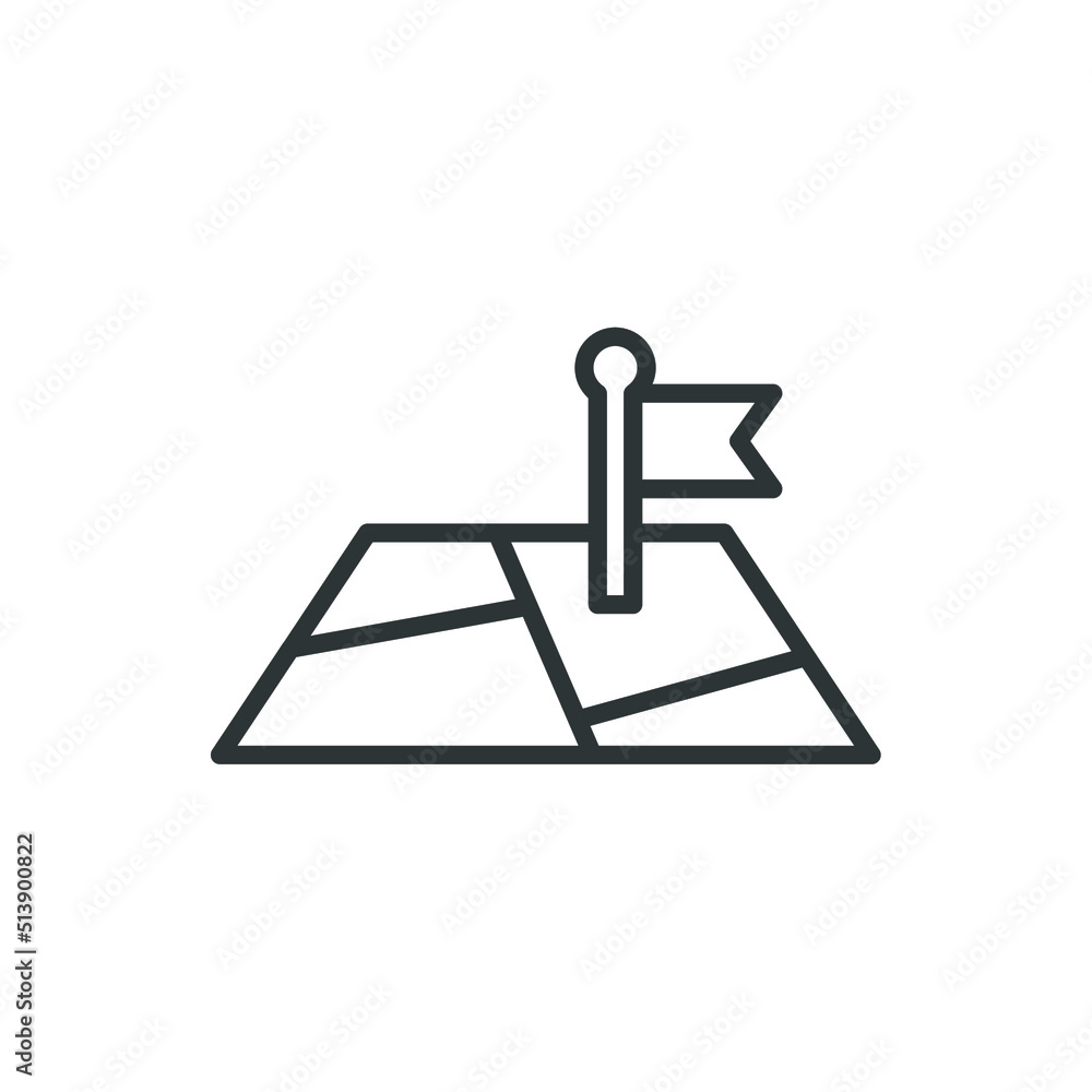Poster vector sign of the map pin symbol is isolated on a white background. map pin icon color editable.