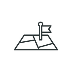 Vector sign of the map pin symbol is isolated on a white background. map pin icon color editable.