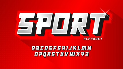 Sports style modern alphabet font