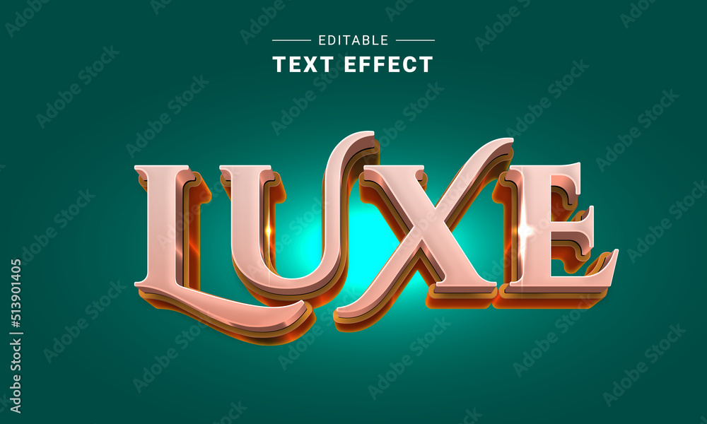 Poster editable vector text effect