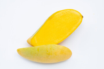 Tropical fruit, Mango  on white background.