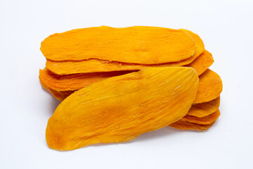 Dried mango on white background