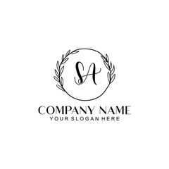 SA Beauty vector initial logo