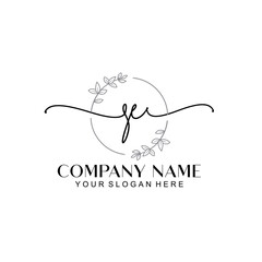 SE signature logo template vector