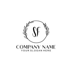SF Beauty vector initial logo